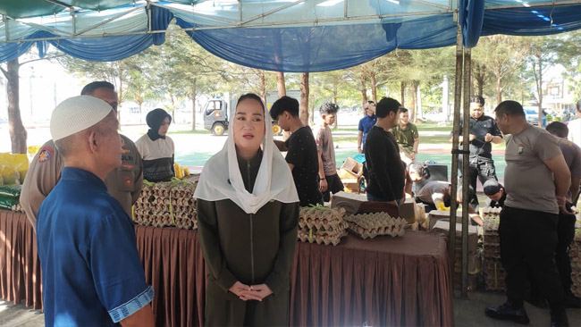 Cen Sui Lan Dukung Gerakan Pasar Murah, Polres Natuna