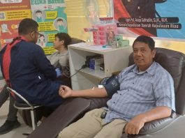 HUT ke-74 Humas Polri ke-74, SMSI Kepri Tebar Semangat Lewat Donor Darah Polda Kepri